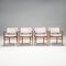 Walnut & Fabric Nissa Dining Chairs from Porada, 2010s, Set of 4, Image 2