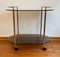 Brass Bar Cart with Tinted Glass Trays, 1960s 5