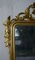 Konsolen- oder Frisiertisch mit Marmorplatte und geschnitztem Spiegel aus vergoldetem Holz 12