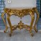Console or Dressing Table with Marble Top and Carved Gilt Wood Mirror 40