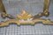 Konsolen- oder Frisiertisch mit Marmorplatte und geschnitztem Spiegel aus vergoldetem Holz 42