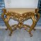 Console or Dressing Table with Marble Top and Carved Gilt Wood Mirror 53