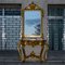 Console or Dressing Table with Marble Top and Carved Gilt Wood Mirror 36