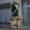 Console or Dressing Table with Marble Top and Carved Gilt Wood Mirror 4