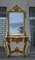 Console or Dressing Table with Marble Top and Carved Gilt Wood Mirror 7