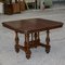 French Extendable Walnut Wood Table with Turned Legs, France, 1870s 4