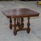 French Extendable Walnut Wood Table with Turned Legs, France, 1870s 6