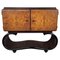 Mid-Century Art Deco Italian Walnut Burl & Mirror Mosaic Dry Bar Sideboard by Paolo Buffa, 1940s 1