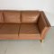 Danish Stouby Camel Brown Leather Corner Sofa, 1970s 3