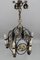 Art Deco Wrought Iron and Brass Chandelier with Animals, 1920s 14