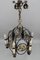 Art Deco Wrought Iron and Brass Chandelier with Animals, 1920s, Image 14