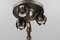 Lámpara de araña Art Déco de hierro forjado y latón con animales, años 20, Imagen 13