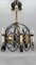 Lámpara de araña Art Déco de hierro forjado y latón con animales, años 20, Imagen 15
