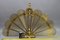 Antique French Foldable Peacock Fan Fireplace Screen in Brass and Bronze, 1920s 19