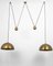 Double Brass Pendant with Adjustable Counter Weights attributed to Florian Schulz, 1970s 2