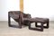 MP-097 Living Room Set in Dark Brown Leather from Percival Lafer, 1960s, Set of 4 9