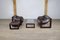 MP-097 Living Room Set in Dark Brown Leather from Percival Lafer, 1960s, Set of 4 5