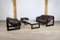 MP-097 Living Room Set in Dark Brown Leather from Percival Lafer, 1960s, Set of 4, Image 4