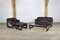 MP-097 Living Room Set in Dark Brown Leather from Percival Lafer, 1960s, Set of 4 2
