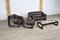 MP-097 Living Room Set in Dark Brown Leather from Percival Lafer, 1960s, Set of 4, Image 1