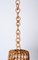 Lámpara de araña francesa Mid-Century de caña de bambú y ratán al estilo de Louis Sognot, años 60, Imagen 10