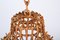Lámpara de araña francesa Mid-Century de caña de bambú y ratán al estilo de Louis Sognot, años 60, Imagen 7