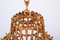 Mid-Century Bamboo Cane & Rattan French Chandelier in the style of Louis Sognot, 1960s, Image 7