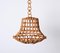 Mid-Century Bamboo Cane & Rattan French Chandelier in the style of Louis Sognot, 1960s 5