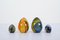 Huevos de cristal de Murano soplado a mano atribuidos a Archimede Seguso, Italia, años 70. Juego de 4, Imagen 3