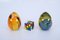 Huevos de cristal de Murano soplado a mano atribuidos a Archimede Seguso, Italia, años 70. Juego de 4, Imagen 7