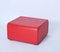 Poltrone e pouf modulari Mid-Century in similpelle rossa, Italia, anni '80, set di 3, Immagine 16