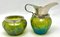 Art Nouveau Cream Jug & Sugar Bowl with Details of Irradiated Glass from Loetz, 1905, Set of 2 2