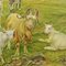 Vintage Rollable Wall Chart Goats on the Mountain Pasture, 1970s 6