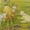 Vintage Rollable Wall Chart Goats on the Mountain Pasture, 1970s, Image 6