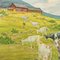 Tableau Mural Vintage enroulable Chèvres dans les Alpages, 1970s 4