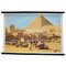 Vintage Cheops Pyramid and Sphinx Rollable Wallchart, 1970s 1