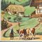 Vintage Black Forest Farming House Rollable Wallchart, 1970s 2