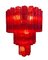 Lámparas de araña italianas rojas de Valentina Planta, Murano. Juego de 2, Imagen 6