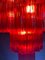 Lámparas de araña italianas rojas de Valentina Planta, Murano. Juego de 2, Imagen 18