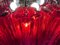 Lámparas de araña italianas rojas de Valentina Planta, Murano. Juego de 2, Imagen 5