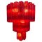 Lámpara de araña italiana roja de Valentina Planta, Imagen 1