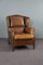 Fauteuil Vintage en Cuir Marron 1