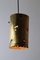 Lámpara colgante brutalista de latón de Svend Aage, años 60, Imagen 3