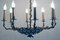 Hollywood Regency French Golden Chandelier with Flowers Iridescent, 1950s 12