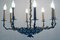 Hollywood Regency French Golden Chandelier with Flowers Iridescent, 1950s, Image 12