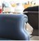 Blue Leather Armchair, 1960s, Image 6
