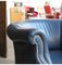 Blue Leather Armchair, 1960s 4