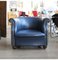 Blue Leather Armchair, 1960s 3