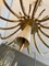 Large Italian Brass Spider Chandelier, 1950s 8