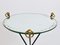French Mirror and Brass Side Table in the style of Jacques Adnet, 1950s 8